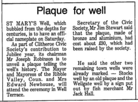 1978-02-09 Well plaque